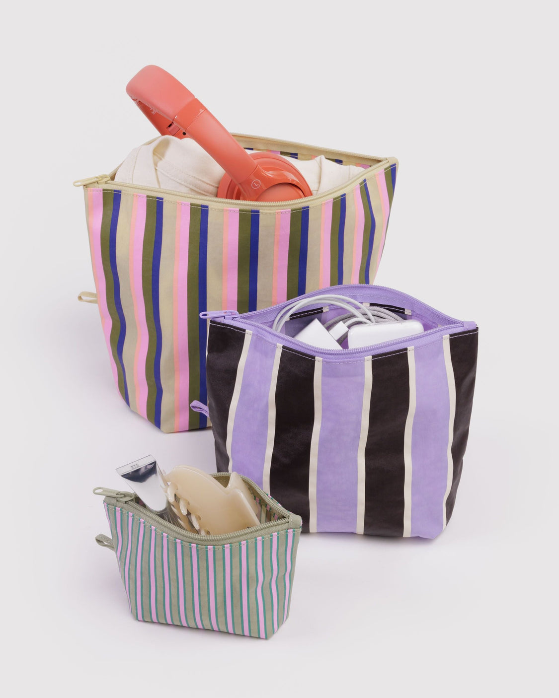 Go Pouch Set - Candy Shop Stripes - Premium Packing Trio