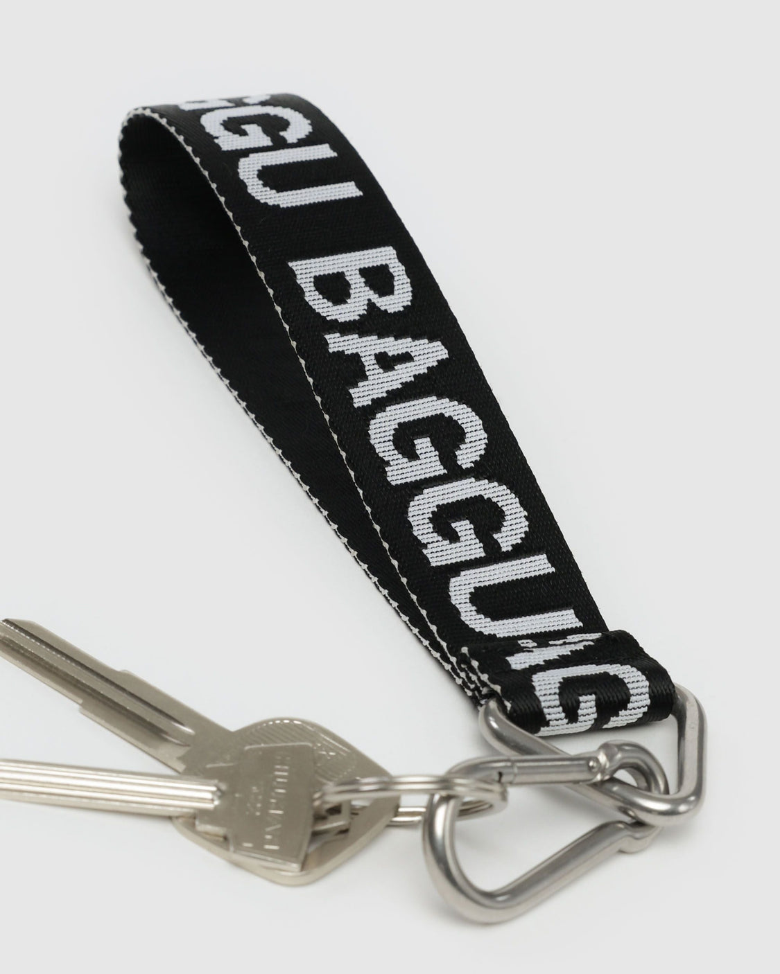 Logo Keychain - Black and White - Simple Clip Hook