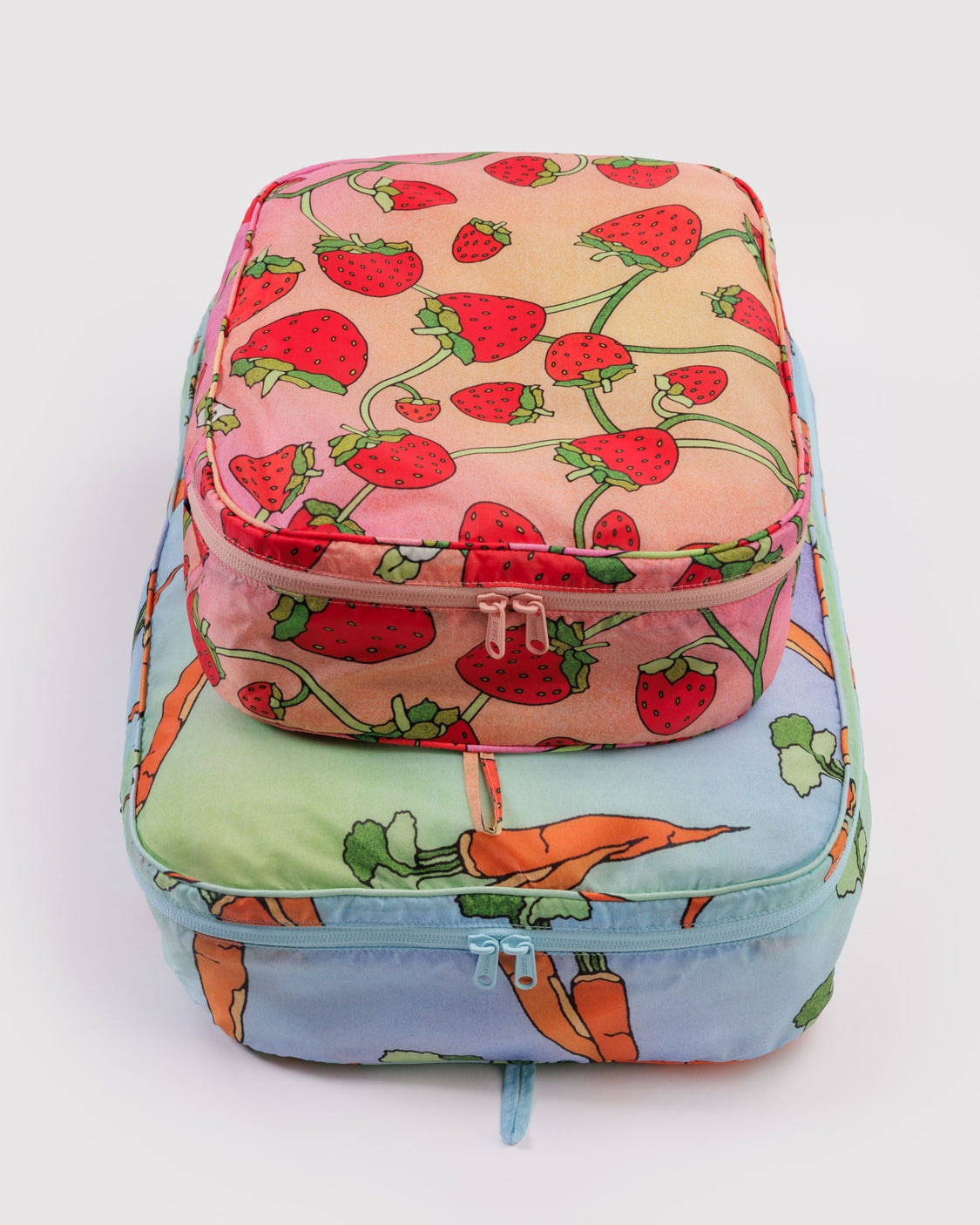 Large Packing Cube Set - Carrots & Berries - Travel Zip Storage