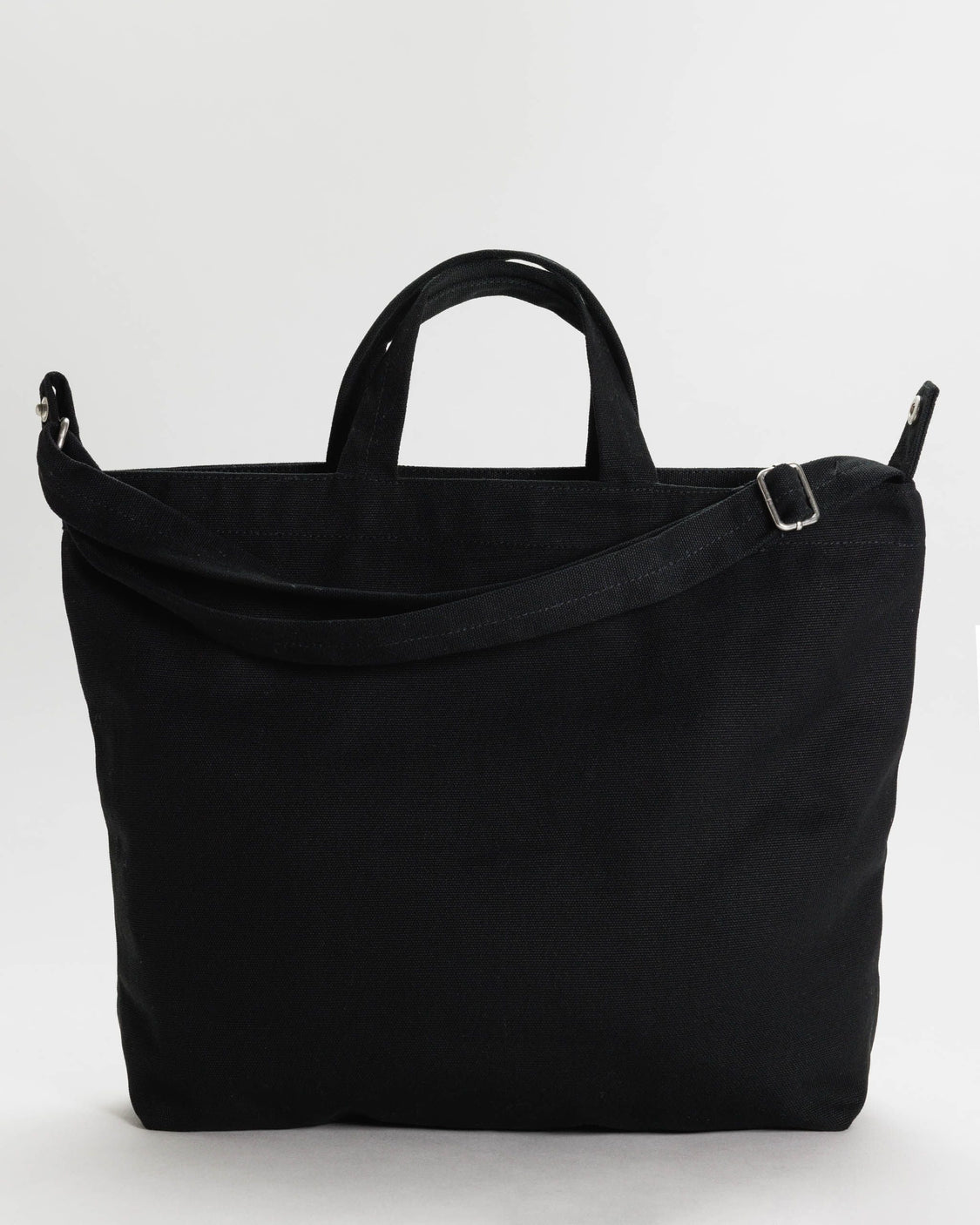 Horizontal Zip Duck Bag - Black - Simple Weekend Tote